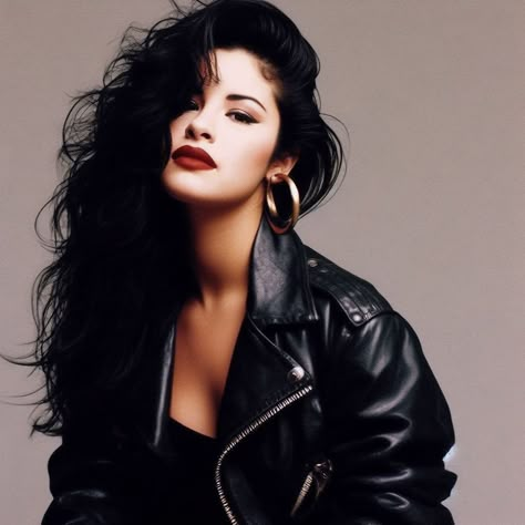 Black Latina Outfits, Selena 80s, Selena Quintanilla 80s, Selena Quintanilla 90s, Selena Hairstyles, Selena Quintanilla Aesthetic, Selena Quintanilla Makeup, 90s Chola, 90s Latina Aesthetic