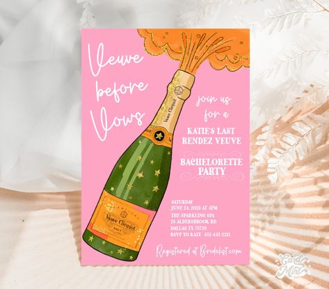 Veuve Before Vows, Shower Spa, Bachelorette Invitation, Spa Birthday, Bachelorette Invitations, Bar Wrappers, Bridal Shower Theme, Gsm Paper, You Are Awesome