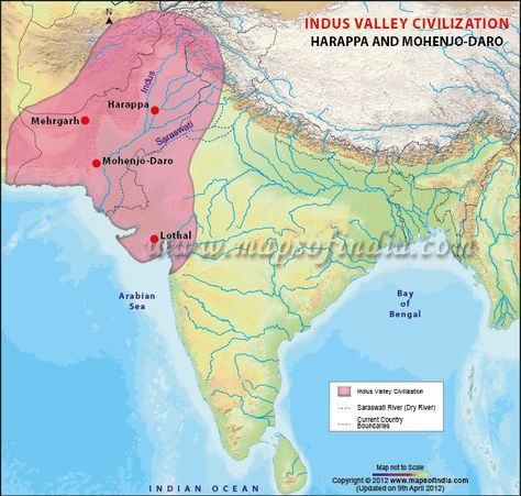 Indus Valley Civilization Map Ancient India Map, India World Map, Ancient Indian History, Indian Culture And Tradition, Mohenjo Daro, Indus Valley, Geography Map, Indus Valley Civilization, India Facts