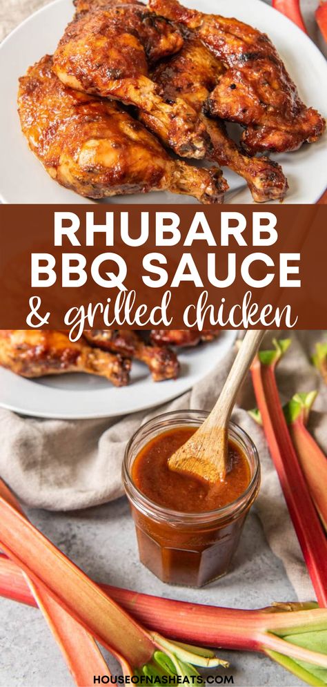 Canning Garden, Rhubarb Jelly, Delicious Sauces, Rhubarb Sauce, Bbq Pork Ribs, Pork Rib Recipes, Summertime Recipes, Homemade Condiments, Bbq Sauce Recipe