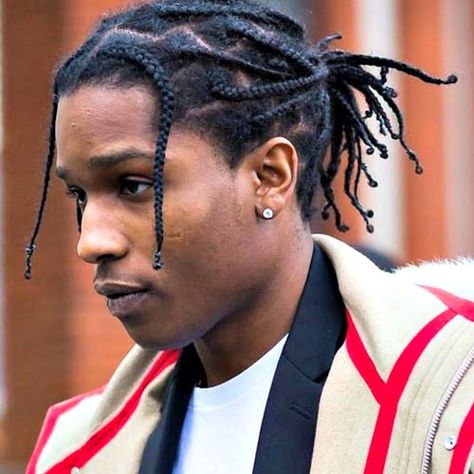 ASAP Rocky Braids & Hairstyles (2021 Update) Asap Rocky Hairstyle, Rocky Hairstyle, Asap Rocky Hair, Asap Rocky Braids, Box Braids Men, Box Braids Pictures, Braid Styles For Men, Braided Hairdo, Hairstyle Names