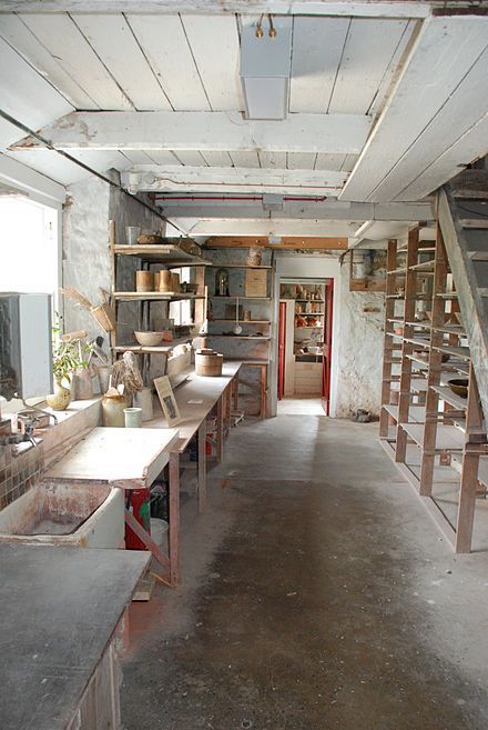 Shoji Hamada, Basement Studio, Garage Atelier, Art Studio Space, St Ives Cornwall, Ceramics Studio, Workshop Studio, 20 June, Artistic Space