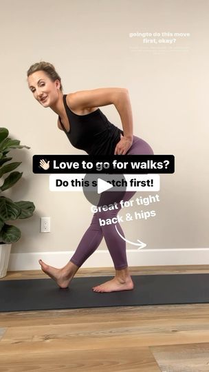 19K views · 1.5K reactions | 🙋‍♀️ Do you ever experience a tight, achy low back and hips when you’re out on a walk? I do - especially if I neglect to do moves like this one!! 

Try these walking hamstring stretches before you embark on your next walk. 👍 They lengthen the hamstrings and glutes a bit, and they draw your attention to your posture and core strength. A win-win all around! 

✅ Do 5-10 reps per side

✅ Stop and do these periodically throughout your walk, too, like at stoplights 

Then report back and tell me how it feels for your hips and back!!! 

I’m on a mission to help every woman (and man!) move more and feel limber throughout their whole body… and this little move is a great part of that equation! 💓💓💓 

#walking #dailywalk #walkeveryday #warmup #workoutwarmup #hamstrin Hamstring Stretches, Hamstrings And Glutes, Posture Fix, Walking Everyday, Hamstring Stretch, Hip Stretches, Workout Warm Up, Stretching Exercises, Hip Workout