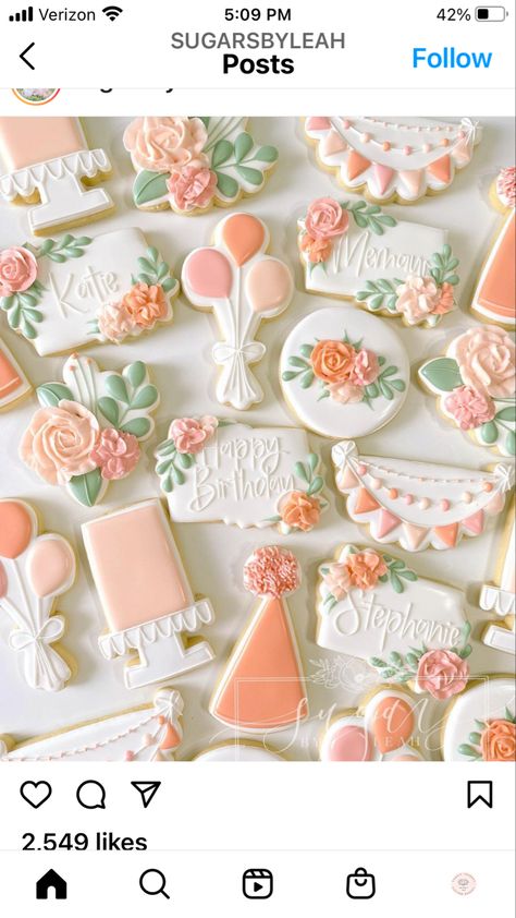 Mom Birthday Cookies, Happy Birthday Cookies Decorated Women, Girly Cookies Decorated, Woman Birthday Cookies, Elegant Birthday Cookies, Birthday Cookies For Women, Birthday Sugar Cookies Woman, Birthday Cookies Decorated Woman, Birthday Cake Cookies Decorated