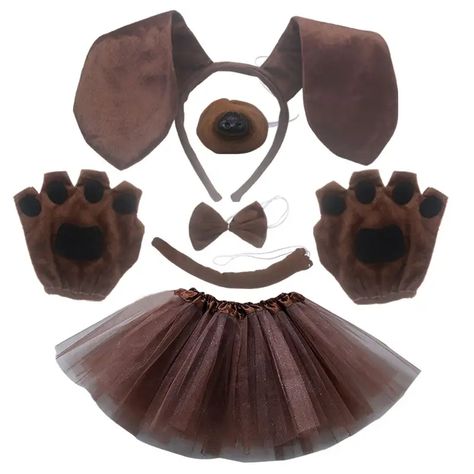 Dog Ears Costume, Dog Costumes For Kids, Birthday Halloween Costume, Dachshund Costume, Skirt For Kids, Dog Ears Headband, Dog Fancy Dress, Cute Dog Costumes, Party City Costumes