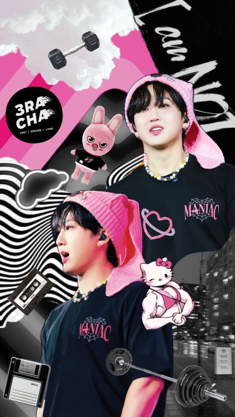 #changbin #skz #dwaekki #straykids #pink Skz Dwaekki, Lockscreen Themes, Changbin Skz, Best Rapper Ever, Cute Home Screens, Kpop Iphone Wallpaper, Skz In Cute, Best Rapper, Pretty Wallpaper Iphone