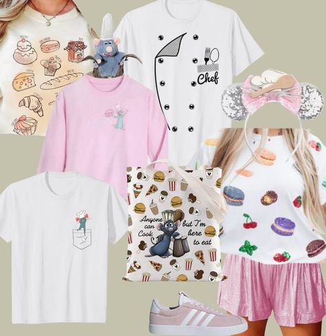 In honor of #Epcot #foodandwine here is a #ratatouille look for your whole family! 🧀 🐭 #epcotfoodandwinefestival #epcotfood #epcotfoodandwine #disneymom #disneymama #disneyoutfit #disneyoutfits #disneyfamily #disneypacking #packingfordisney #disneybounding #magicalmamafinds #shopdisney #disneyworld #disneyland #disneyfamilyoutfits #disneystyle #disneyfashion #disneyfashionfinds #disneyfashionblogger #disneyfamilyvacation #queenofsparkles #queenofsparklesdisney #eataroundtheworld #disn... Trendy Character Print T-shirt For Disney Fan Events, Disney Collaboration Fashion, Disney Multicolor Character Print Shirt, Multicolor Cotton T-shirt For Disney Trips, Disney Family Outfits, Multicolor Disney Crew Neck T-shirt, Epcot Food, Disney Mom, Disney Family Vacation