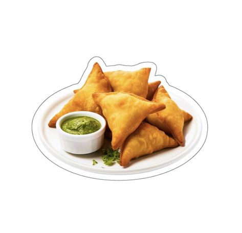 Samosa-licious: Stick our samosas sticker for a taste of India on the go! Samosa Snap, Samosa Photography, Homemade Spring Rolls, Photo Produk, Nametags For Kids, Ram Image, Graphic Design Photoshop, Design Photoshop, Samosa