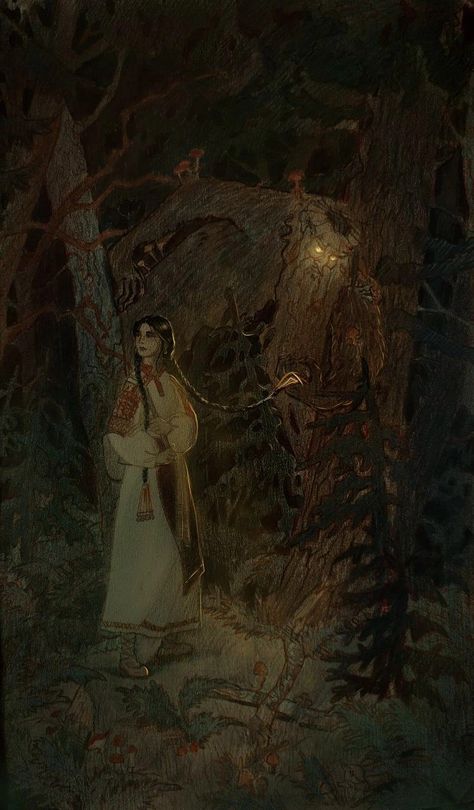 Slavic Mythology, Slavic Folklore, Dark Fairytale, Ukrainian Art, Russian Folk, Mythology Art, Witch Art, Ethereal Art, Dark Fantasy Art