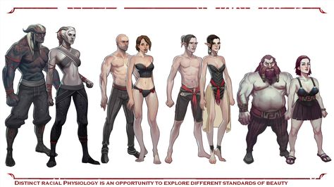 Dragon Age. Race concept art. Quanari, Human, Elf, Dwarf. Dragon Age Inquisition Characters, Dragon Age Qunari, Dragon Age Characters, Dragon Age Games, Dragon Age Series, Dragon Age 2, Dragon Age Origins, My Fantasy World, Dragon Age Inquisition