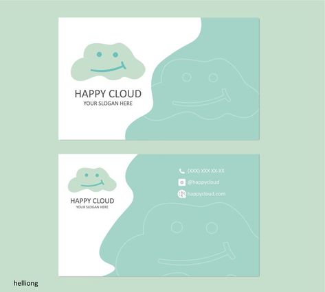 Cloud Business Card, Free Vector Business Cards, Business Card, Business Cards, Mockup, Card Design, Vector Free, Free Download, Branding