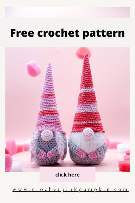 FREE GNOME CROCHET PATTERN AMIGURUMI Cupid Craft, Table Mat Design, Crochet Gnomes Pattern Free, Crochet Gnome Pattern, Flower Snowflake, Crochet Valentine Patterns, Crochet Gnome, Crochet Table Mat, Tutorial Amigurumi