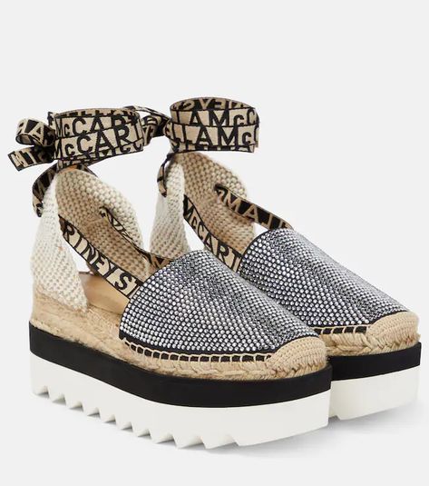 Designer Summer Shoes | Shop at Mytheresa Shoes For 2023, Braided Heels, Summer Shoes For Women, Designer Slides, Stella Mccartney Shoes, Stella Mc, Platform Espadrilles, Black Espadrilles, Slides Sandals