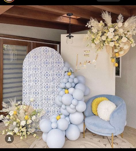 Portuguese Birthday Party, Italian Baby Showers, Lemon Themed Bridal Shower, Baby Brunch, Idee Babyshower, Bridal Shower Inspo, Duck Baby, Yellow Birthday, Bridal Shower Inspiration