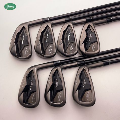 Callaway Apex Smoke Combo CF19 Irons / 5-PW+AW / Elevate 95 Black Regular Flex - Replay Golf New Golf Clubs, Used Golf Clubs, Golf Club Sets, Broken Leg, Golf Equipment, Chanel Ballet Flats, Golf Clubs, Second Hand, Golf