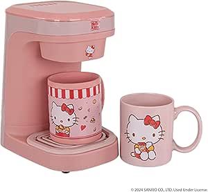 Cute Kitchen Items, Hello Kitty Appliances, Coffee Basket, Single Cup Coffee Maker, Hello Kitty Kitchen, Iced Coffee Maker, Hello Kitty Mug, Hello Kitty Merchandise, Hello Kitty Rooms