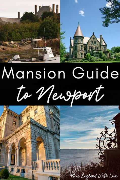 Heading to Newport? The world-famous Newport Mansions must be on your list. Here's everything you need to know, plus the best Newport RI mansion tours. Newport Rhode Island Mansions, Newport Ri Mansions, Newport Fashion, Rhode Island Vacation, Visit Connecticut, Rhode Island Mansions, Day Trips From Boston, Newport Mansions, Rhode Island Travel