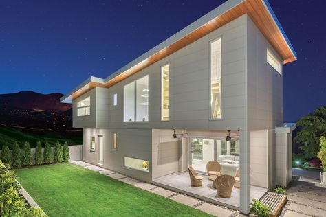 Gallery - Project Images | Nichiha USA Fiber Cement Panels, Beach House Floor, Two Storey House Plans, Beach House Floor Plans, Cement Panels, Fiber Cement Siding, Cement Siding, Backyard Plan, Two Storey House