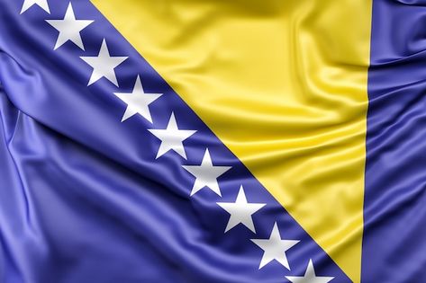 Flag of bosnia and herzegovina | Free Photo #Freepik #freephoto #bosnia #national-flag #country-flags #silk Bih Bosnia And Herzegovina Flag, Satin Illustration, Bosnian Flag, Bosnia And Herzegovina Flag, Bosnia Flag, Bhutan Flag, Benin Flag, Herzegovina Flag, Antigua And Barbuda Flag