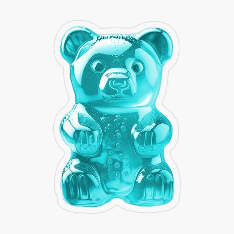 Get my art printed on awesome products. Support me at Redbubble #RBandME: https://www.redbubble.com/i/sticker/Turquoise-Gummy-Bear-by-StreetPulp/162947458.O9UDB?asc=u Gummy Bear Art, Gummy Bear Cartoon, Gummy Bear Widgets, Gummy Bears Illustration, Gummy Bear Sticker, Gummy Bear Charms, Bear Art, Gummy Bears, Colorful Fashion