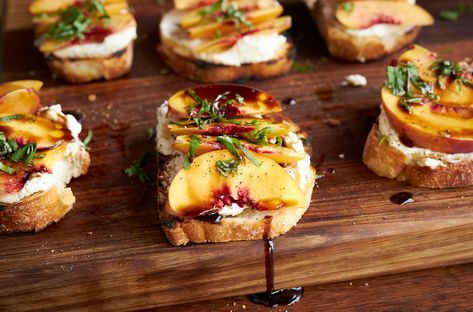 Peach Crostini, Rye Sourdough Bread, Wine Tasting Food, Napa Valley Wine Tasting, Brioche Burger Buns, Ricotta Crostini, Rye Sourdough, Fried Chicken Burger, Farm To Fork