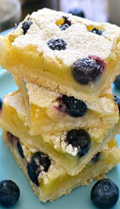 Blueberry Lemon Bars                                                                                                                                                                                 More Blueberry Lemon Bars, Lemon Blueberry Bars, Lemon Tree Dwelling, Meringue Topping, Blueberry Bars, Chocolate Dishes, Lemon Custard, Blueberry Compote, Blueberry Breakfast