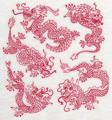 Chinese Dragon Medley - Embroidered Decorative Absorbent White Cotton Flour Sack Towel or Linen Tea Towel by EmbroideredbySue on Etsy https://www.etsy.com/listing/198968047/chinese-dragon-medley-embroidered Dragon Embroidery Pattern, Dragon Pattern Design, Chinese Dragon Embroidery, Chinese Dragon Pattern, Chinese Dragon Design, Chinese Dragons, Dragon Embroidery, Freestanding Lace Embroidery, Textile Bag