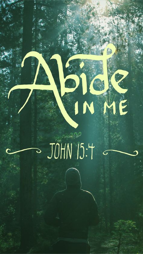 "Abide in me, and I in you. As the branch cannot bear fruit by itself, unless it abides in the vine, neither can you, unless you abide in me." (John 15:4 ESV) Abide In Me, John 15 4, Love You A Lot, Word Board, John 5, I John, Spiritual Inspiration, I Fall, Book Recommendations