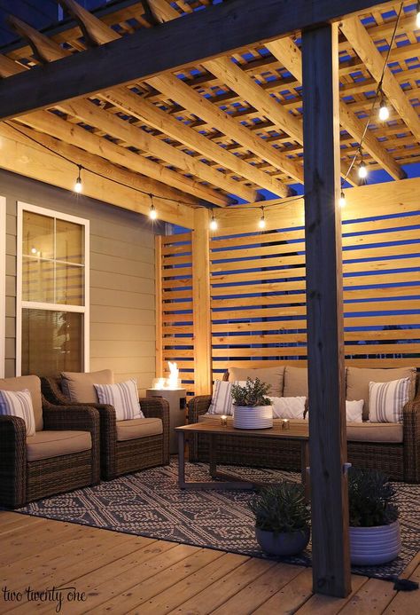 Deck Lighting Ideas, Easy Deck, Patio Deck Designs, Outdoor Patio Designs, Deck Designs Backyard, Casa Patio, Backyard Remodel, Garden Backyard, Backyard Inspiration