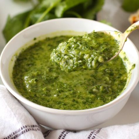 Brazilian Cilantro Chimichurri Recipe - Easy Brazilian Food Brazilian Picanha Recipe, Easy Brazilian Recipes, Brazilian Dinner, Churrasco Recipe, Cilantro Chimichurri, Peanut Sauce Chicken, Chimichurri Sauce Recipe, Brazilian Recipes, Chimichurri Recipe