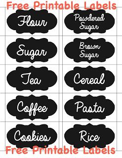 Free Printable Chalkboard Labels | Crafts and Chaos Free Printable Chalkboard Labels, Pantry Labels Printable, Kitchen Canister Labels, Free Chalkboard Printables, Kitchen Pantry Labels, Crafts For The Home, Canister Labels, Diy Crafts For The Home, Chalkboard Printables