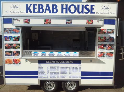 Kebab mobile catering trailer / Food truck 2 Bedroom Apartment Floor Plan, Food Carts For Sale, Vegetable Samosa, Catering Trailer, Mobile Cart, Mobile Catering, Curry Rice, Bbq Food, Apartment Floor Plan