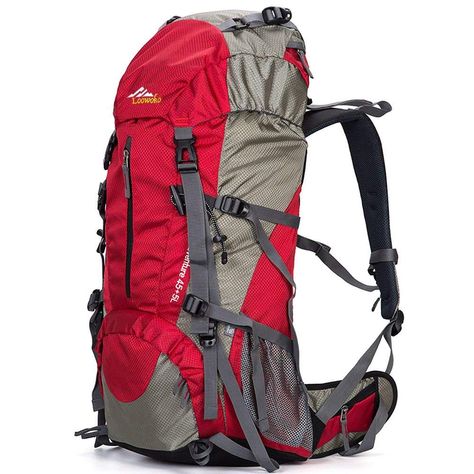 Loowoko Hiking Backpack 50L Travel Camping Backpack with Rain Cover ** See the photo link even more details. (This is an affiliate link).  #HikingBackpacks $Bags Frame Backpack, Best Hiking Backpacks, Travel Daypack, Lightweight Backpack, Camping Backpack, Waterproof Backpack, Backpacking Packing, Hiking Gear, Osprey Backpack