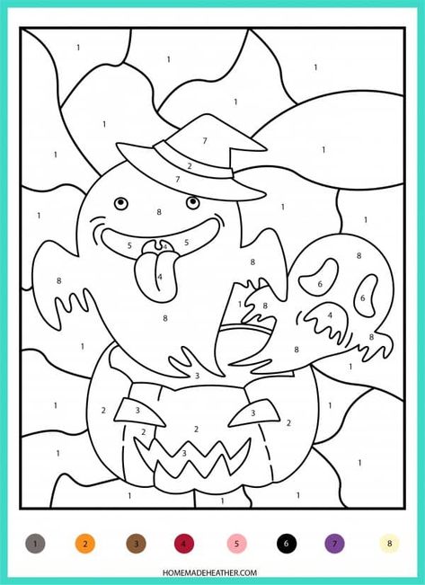 Ghost Colouring Page, Dibujos Halloween, Halloween Mandala, Passive Programming, Labu Halloween, Halloween Coloring Pictures, Halloween Color By Number, Thanksgiving Drawings, Halloween Coloring Pages Printable