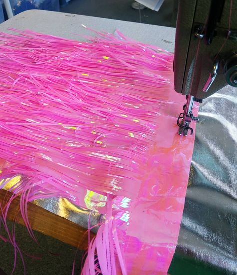 Tinsel Jacket, Foam Wigs, Fringe Clothing, Dancing Costumes, Bottle Blonde, Jacket Sewing, Festival Outfits Rave, Sparkle Party, Festival Jacket