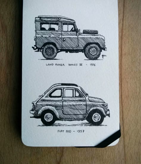 Inktober days 24 and 25. A couple of classic cars. sketchahead.tumblr.com ________________________________ #penandinkonpaper #inkdrawing #inkdrawings #penandinkdrawing #penandinkart #sketchbookdrawing #inkart #originalart #carveouttimeforart #dibujo #artinspo #iloveart Car Ink Drawing, Car Sketching, Pen Illustration, Sketchbook Drawings, Pen Sketch, Smart Car, Amazing Art Painting, Urban Sketching, Architecture Sketch