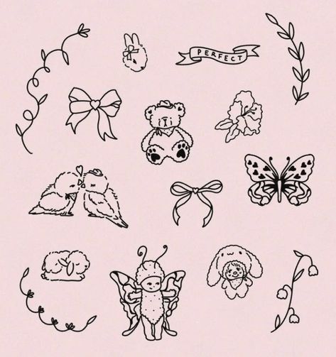 Dainty Tattoos Heart, Little Cute Tattoos, Dainty Small Tattoos, Small Minimalist Tattoo, Cute Tattoo Designs, Small Cute Tattoos, Tattoos Dainty, Mouse Tattoo, Tattoo Designs Drawings