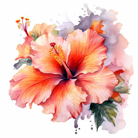 Hibiscus Hibiscus Sketch, Rose Flowers Drawing, Pretty Scrapbook, Pot Drawing, Hibiscus Flower Drawing, Flowers Drawing, Easy Flower, Bohemian Wall, Watercolor Flower Art