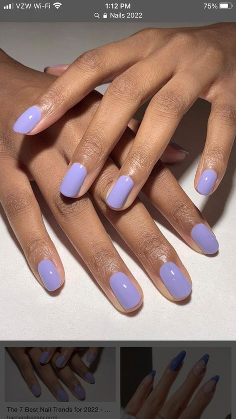 Lavender Pedicure, Pedi Colors, Dark Skin Nail Polish, Short Nail, Short Nail Designs, Harper’s Bazaar, Mani Pedi, Natural Nails, Short Nails