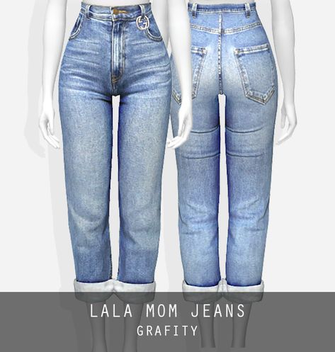 LALA MOM JEANS The Sims 4 Jeans, The Sims 4 Cabelos, Sims 4 Tsr, Die Sims 4, Sims 4 Black Hair, The Sims 4 Packs, Sims 4 Game Mods, Sims 4 Body Mods, Sims 4 Expansions