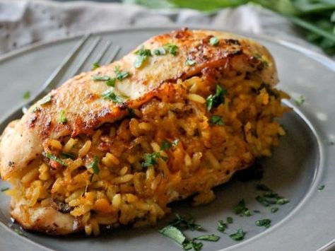 Stuffed Chicken With Rice, Rice Stuffing For Chicken, Cajun Stuffed Chicken Breast, Rice Stuffed Chicken Breast, Rice Board, Rice Stuffed Chicken, Gain Meals, Chicken Breast Stuffed, Cajun Chicken Pasta Recipes