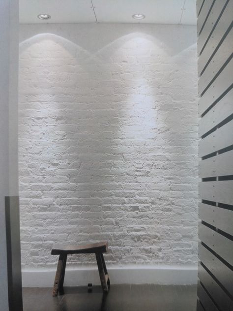 Cement And Brick Wall, White Brick Wall Office, White Brick Wall Decor, White Brick Interior Wall, Brick Wall Office, White Brick Interior, White Brick Accent Wall, White Brick Wall Interior, White Washed Brick Wall