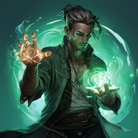 Urban Fantasy Wizard, Human Warlock Male, Dnd Sorcerer Character Design, Male Wizard Character Design, Clockwork Soul Sorcerer, Dnd Warlock Character Design, Male Witch Character Design, Magic Professor, Mage Concept Art