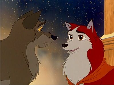 Balto and jenna Balto And Jenna, Balto Film, Disney Dragon, Disney Kingdom, Disney Crossovers, Disney Dogs, Childhood Movies, Animated Animals, The Fox