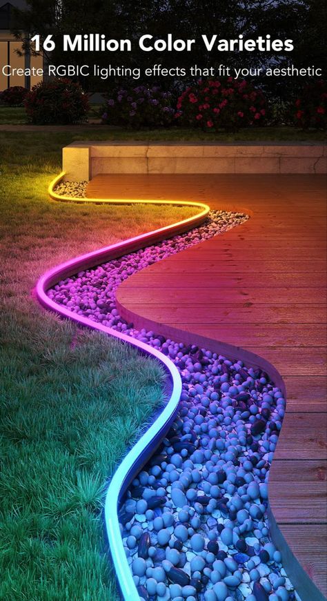 Outdoor Rope Lights, Neon Rope Light, Patio Decorations, Neon Rope, Waterproof Patio, Fountain Lights, Floating Lanterns, Led Rope Lights, Garden Steps