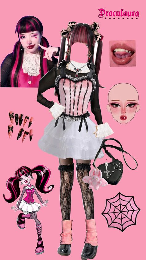 draculaura costume Halloween Draculaura Aesthetic Outfit, Draculaura Costume, Draculaura Aesthetic, 31 Days, Costume Halloween, Costume Ideas, Halloween Makeup, Makeup Ideas, Aesthetic Clothes