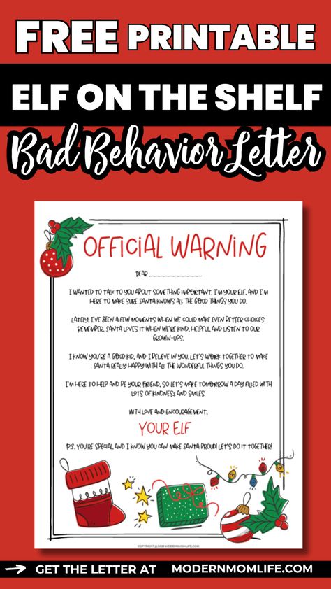 Looking for a free printable Elf on the Shelf Bad Behavior letter? Check out our website for a clever way to encourage good behavior.#ElfonShelf #Elf #Elfprintables #Holidayprintables #Freeprintables Bad Kid Elf On The Shelf Letter, Elf Not Coming Bad Behavior, Notes From Elf On The Shelf Bad Behavior, Disappointed Elf On The Shelf Letter, Letter From Elf When Kids Are Bad, Letter From Elf On The Shelf Behavior, Elf Letters To Kids Bad Behavior, Elf On Strike For Bad Behavior Printable, Elf On Shelf For Bad Behavior