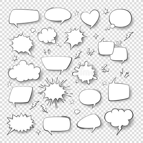 Cartoon thought bubble set. comic empty talk and speech balloons or clouds for fun discussion message vector symbols Symbols Illustration, Talk Bubble, Speech Balloon, Vector Symbols, Balloon Clouds, Thought Bubble, Thought Bubbles, Modern Graphic Design, Graphic Design Logo