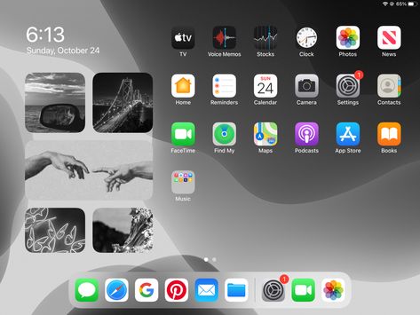 Ipad Homescreen Layout, I Pad Wallpaper Ipad, Ipad Inspiration, Ipad Organization, Homescreen Organization, Tablet Organizer, Ipad Lockscreen, Ipad Organizer, Macbook Desktop