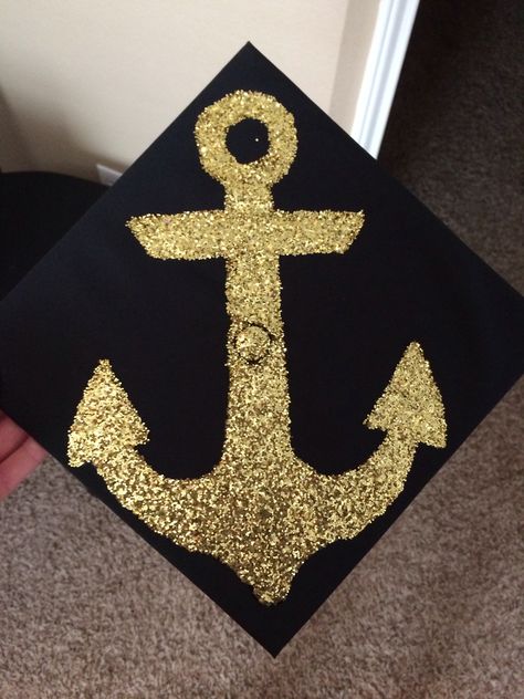 My anchor graduation cap! ΔΓ for life! Graduation Cap Ideas, Grad Cap Designs, Unc Chapel Hill, Grad Ideas, Grad Caps, Class Of 2016, Cap Ideas, Graduation Caps, Cap Designs